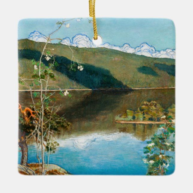 Ornamento De Cerâmica Akseli Gallen-Kallela - Thunderclouds no Horizonte (Frente)