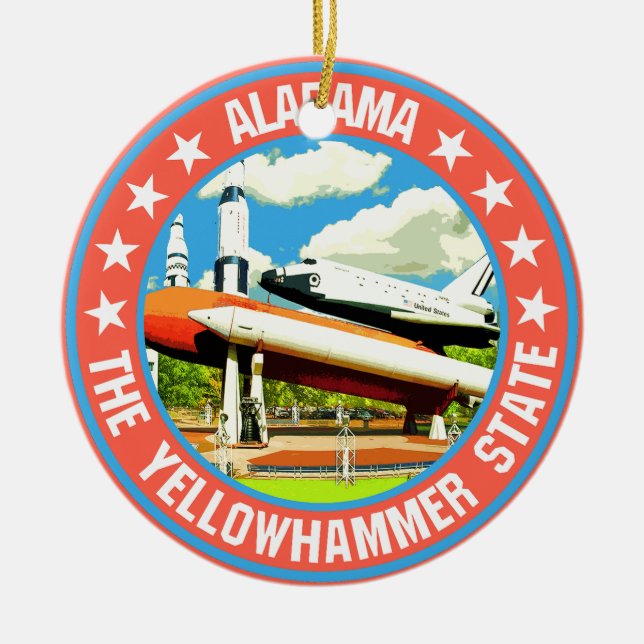 Ornamento De Cerâmica Alabama (Frente)