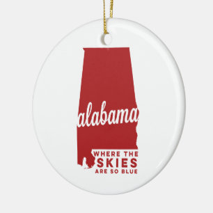 Ornamento De Cerâmica Alabama onde os céus estão assim que os