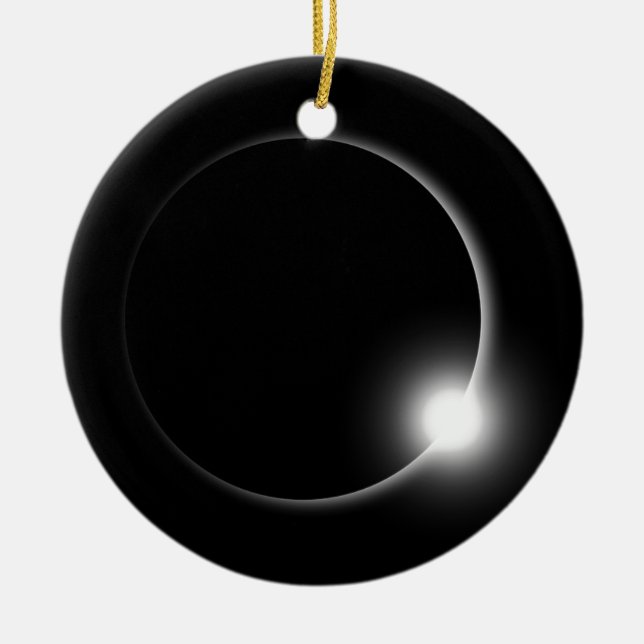 Ornamento De Cerâmica Alargamento solar do alargamento de Sun do eclipse (Frente)