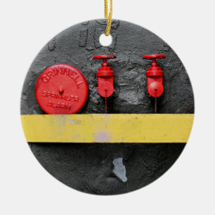 Ornamento De Cerâmica alarme de incêndio manual vermelho