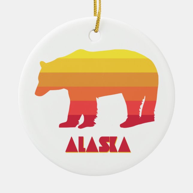 Ornamento De Cerâmica Alaska Bear (Frente)