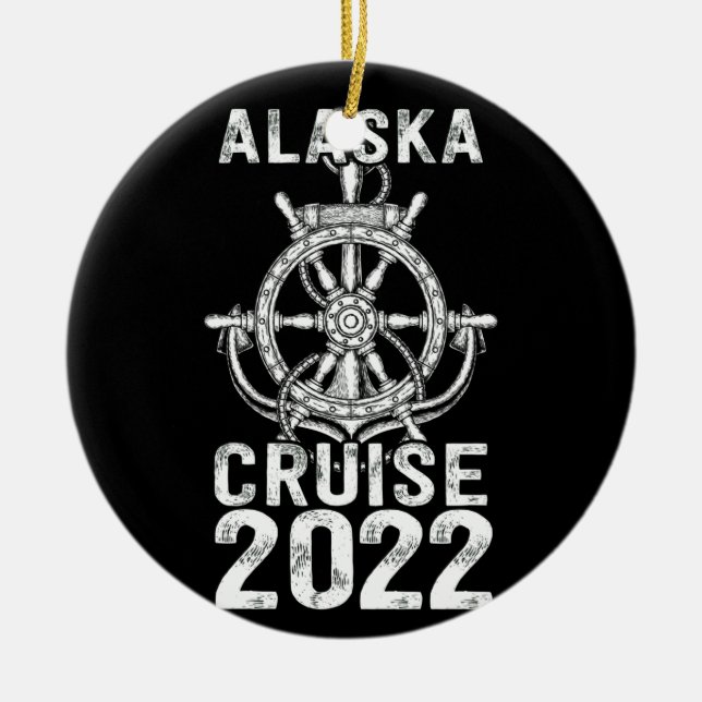 Ornamento De Cerâmica Alaska Cruise 2022 Hooded (Frente)