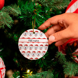 Ornamento De Cerâmica Alaskan Malamute Dog Raça Estrelas de Natal