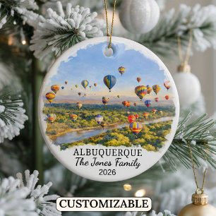 Ornamento De Cerâmica Albuquerque Personalizado, Novo México Personaliza