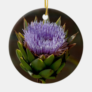 Ornamento De Cerâmica Alcachofra, Cynara Cardunculus, na flor