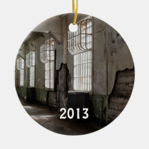 Ornamento De Cerâmica Alcatraz Holiday 2 Sided Ornament