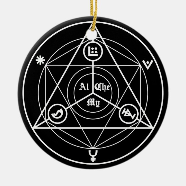 Ornamento De Cerâmica Alchemy manifesto (Frente)