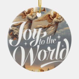 Ornamento De Cerâmica Alegria à Design mundial de Natal