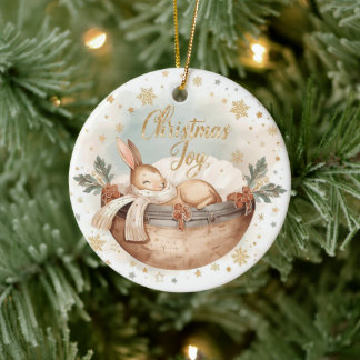 Ornamento De Cerâmica Alegria de Natal – Um Presente de Primeiras Vezes,