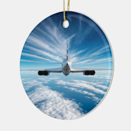 Ornamento De Cerâmica Além do Horizonte: Concorde por Trás