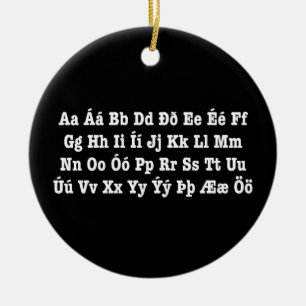 Ornamento De Cerâmica Alfabeto islandês [Íslenska Stafrófið]