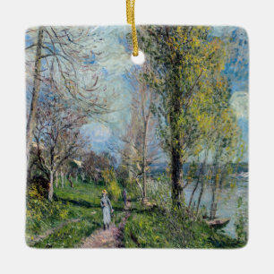 Ornamento De Cerâmica Alfred Sisley - Banks do Sena em By