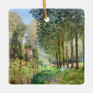 Ornamento De Cerâmica Alfred Sisley - Descanse ao longo da Corrente