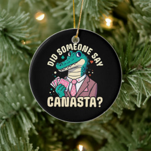 Ornamento De Cerâmica Alguém Disse Canasta