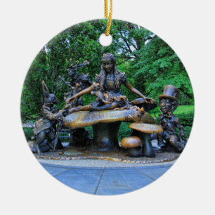 Ornamento De Cerâmica Alice no País das Maravilhas - Central Park NYC #