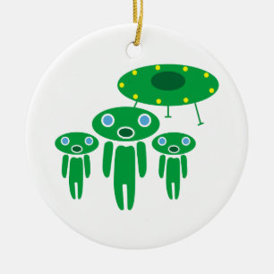 Ornamento De Cerâmica Aliens de chegada
