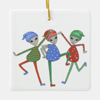 Ornamento De Cerâmica Aliens rock para o Natal #3