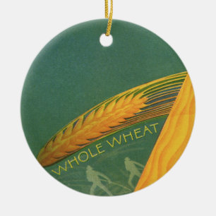 Ornamento De Cerâmica Alimentos Saudáveis Antigos, Pão de Trigo Integral