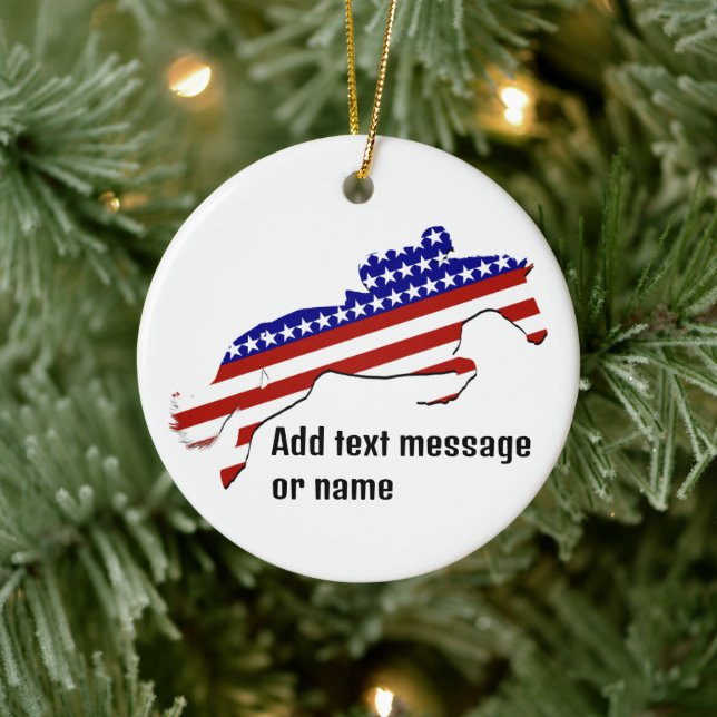 Ornamento De Cerâmica All-American Equestrian Rider (Árvore)