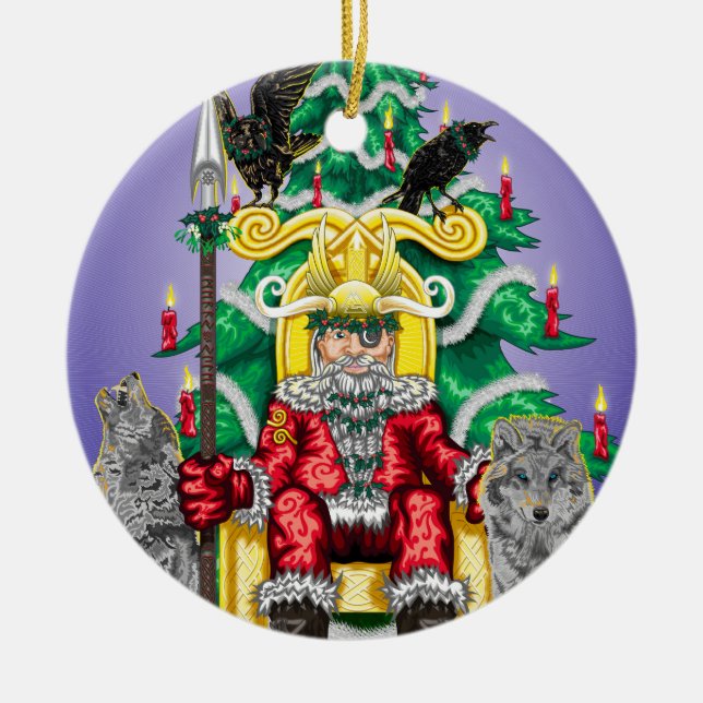 Ornamento De Cerâmica AllFather Yuletide (Frente)