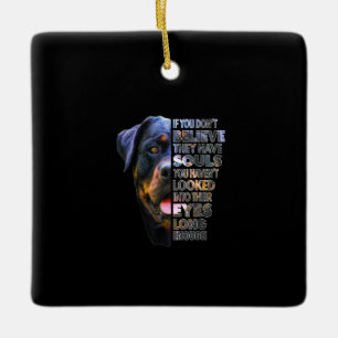 Ornamento De Cerâmica Alma Rottweiler Eu Adoro Cachorros Rotativos