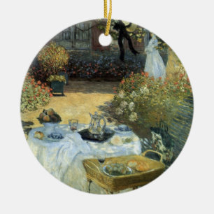 Ornamento De Cerâmica Almoço de Claude Monet, Impressionismo Vintage