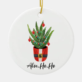 Ornamento De Cerâmica Aloe Ho Papais noeis Fábrica Natal