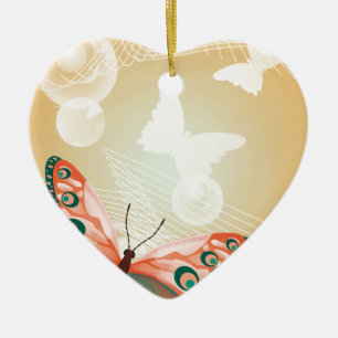 Ornamento De Cerâmica Aloha Havaiano Borboleta Casamento Amor Arte Desti