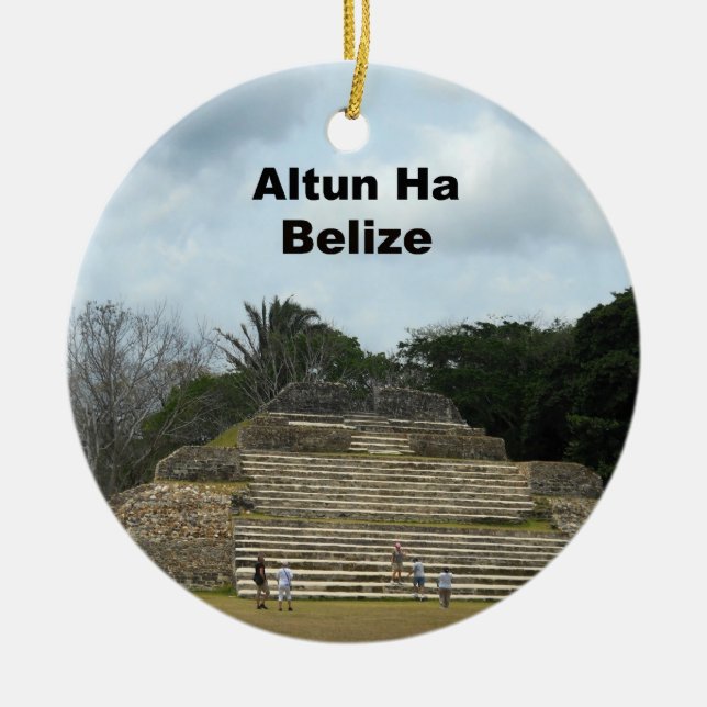 Ornamento De Cerâmica Altun Ha, Belize (Frente)