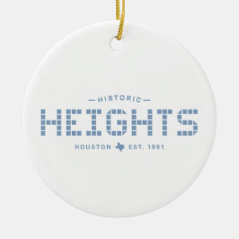 Ornamento De Cerâmica Alturas Telha, Telha Azul, Houston Heights