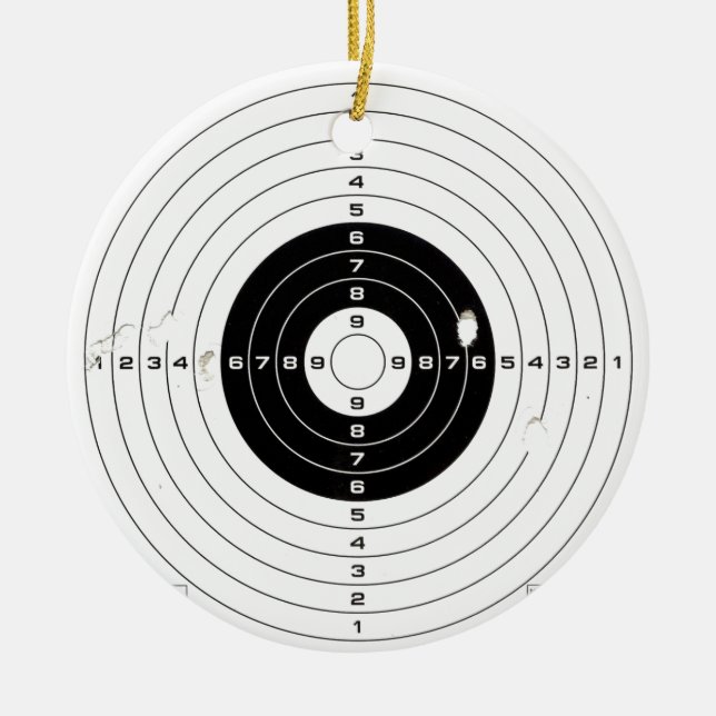 Ornamento De Cerâmica Alvo (Frente)
