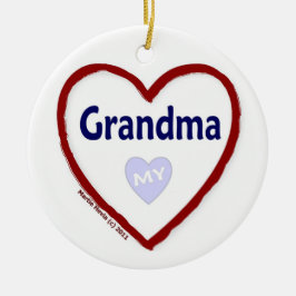 Ornamento De Cerâmica Ama Minha Avó