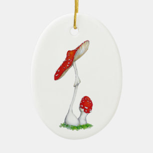 Ornamento De Cerâmica Amanita muscaria