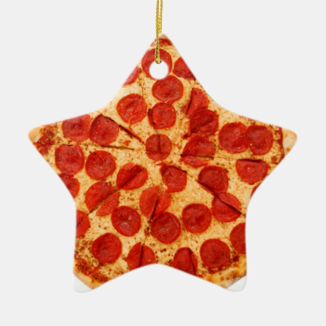 Ornamento De Cerâmica amante clássico da pizza (Frente)