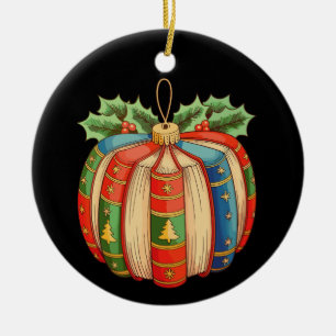 Ornamento De Cerâmica Amantes da Leitura do Livro da Abóbora de Natal Pr