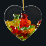 Ornamento De Cerâmica Amantes gomosos do urso<br><div class="desc">Design bonito e doce com os amantes gomosos do urso. Presente perfeito para você,  seu amado e aqueles procurando algo original.</div>