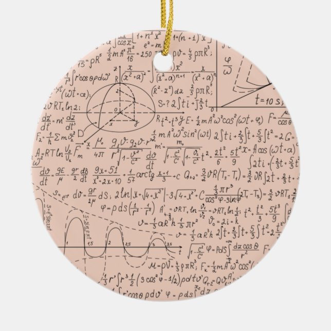 Ornamento De Cerâmica Amantes Matemáticos, Fórmula de Matemática, Geek d (Frente)