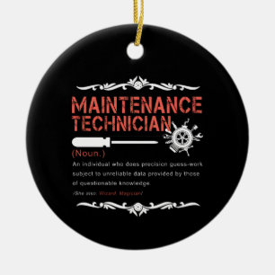 Ornamento De Cerâmica Amantes Mecânicos  Definição do técnico de manuten