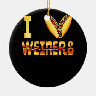 Ornamento De Cerâmica Amar Cachorros Hotdog Salsicha Quente Lover