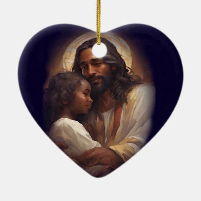 Ornamento De Cerâmica Amar um ao outro (Verso)