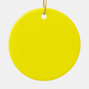 Ornamento De Cerâmica Amarelo Brilhante #FFF3000, Amarelo Banana