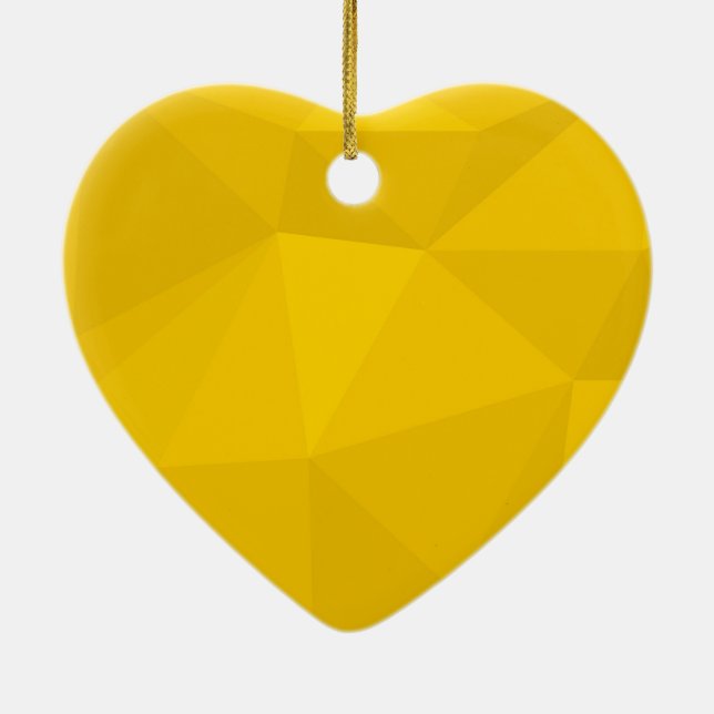 Ornamento De Cerâmica Amarelo, moderno, legal, tendências, arte geométri (Verso)