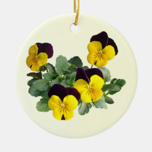 Ornamento De Cerâmica Amarelo Salta Viola Sorbet