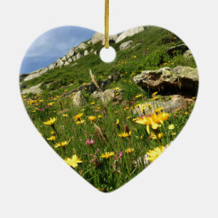 Ornamento De Cerâmica Amazing! Alpine flowers