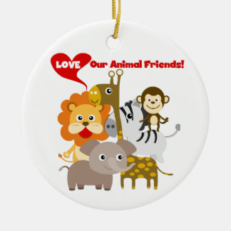 Ornamento De Cerâmica Ame Os Nossos Amigos Animais
