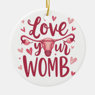 Ornamento De Cerâmica Ame Seu Útero Aborto Positividade Corporal