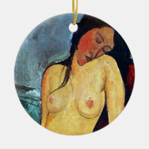 Ornamento De Cerâmica Amedeo Modigliani - Mulher Sentada