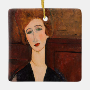 Ornamento De Cerâmica Amedeo Modigliani - Retrato de uma Mulher