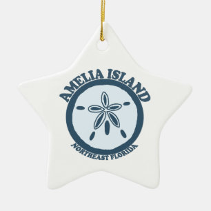 Ornamento De Cerâmica Amelia Island - dólar de areia